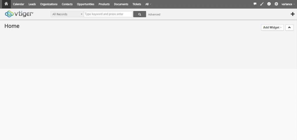 Two Dimensional Widget – CRMTiger Knowledge Base