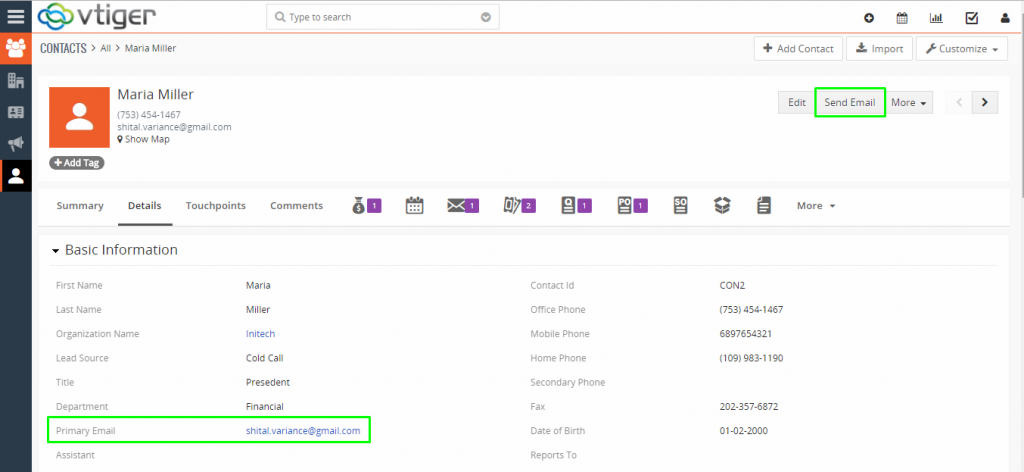 Email Tracking User Guide for vTiger 7.x – CRMTiger Knowledge Base