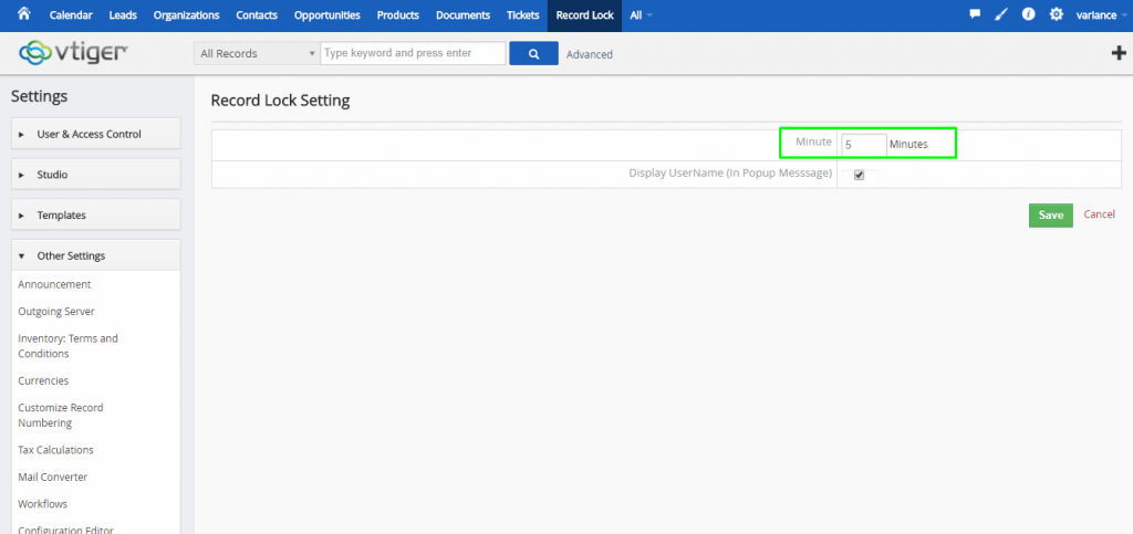 CRM Record Locking User Guide FoR vTiger 6x – CRMTiger Knowledge Base