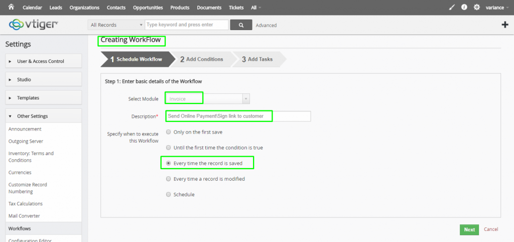 WebPayment user guide for vTiger 6.x – CRMTiger Knowledge Base