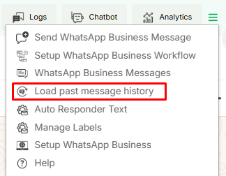 Load Past Message History