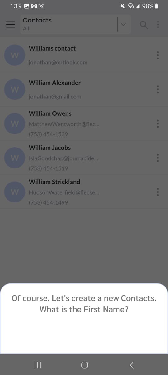 AI asks for first name