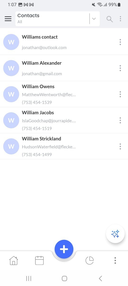 AI contact record search