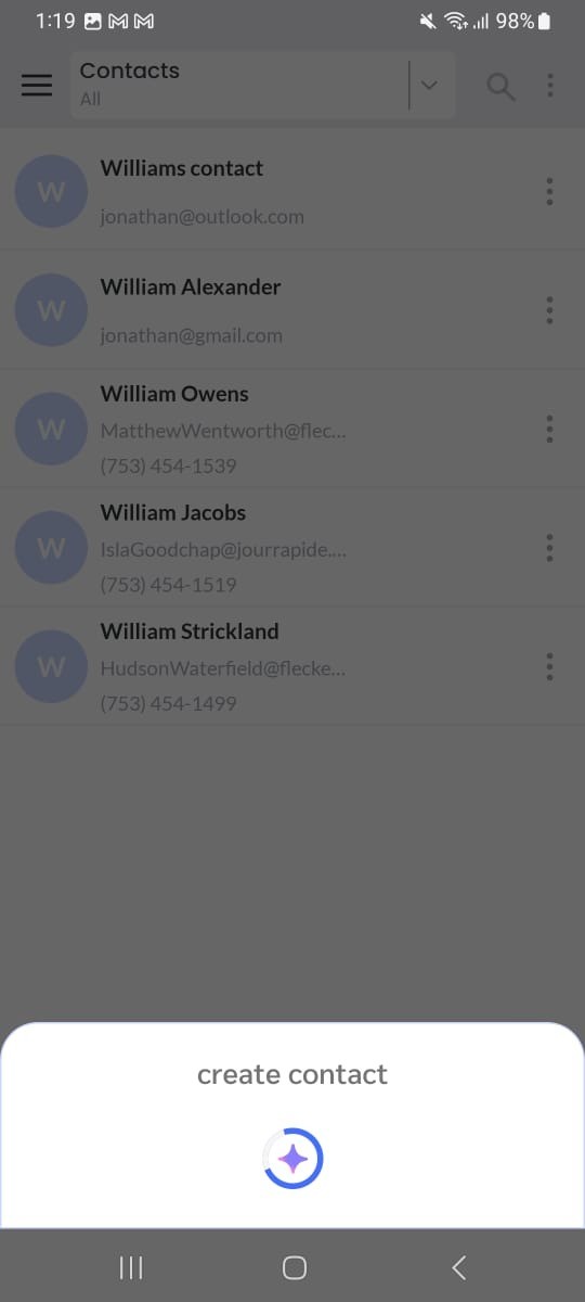 AI create contact command