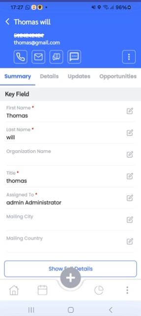 AI created contact view