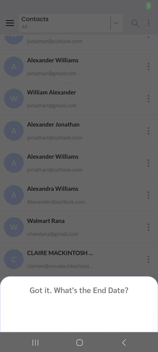 AI asks end date