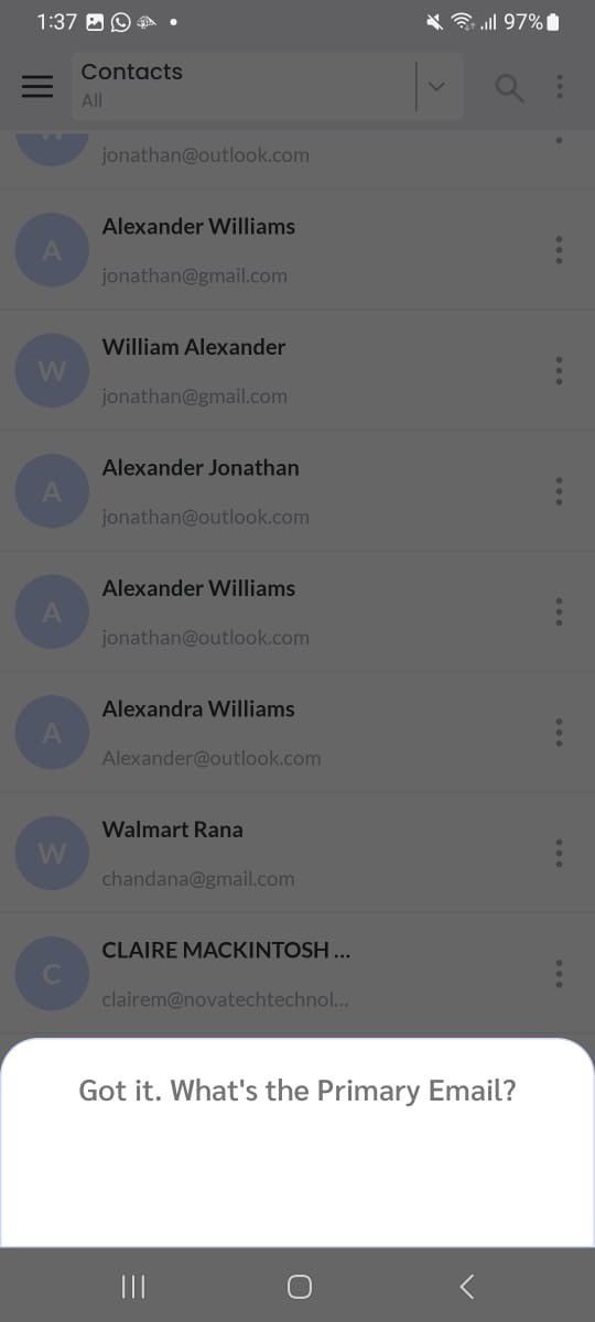 AI asks primary email