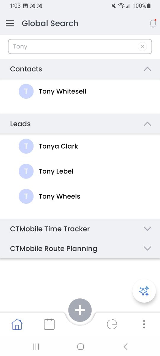 AI voice CRM search