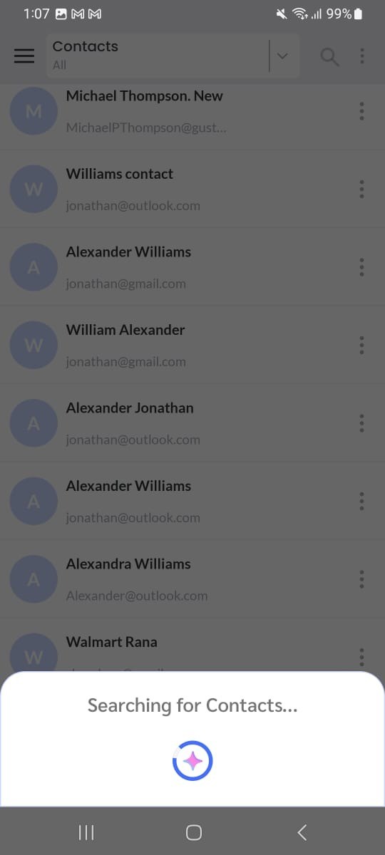 Search contact by name