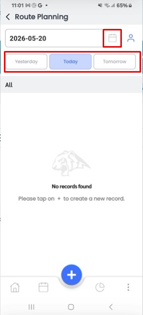 Route list date filter