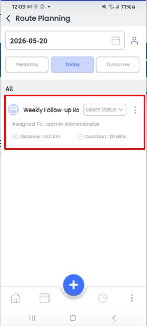 Created route listing