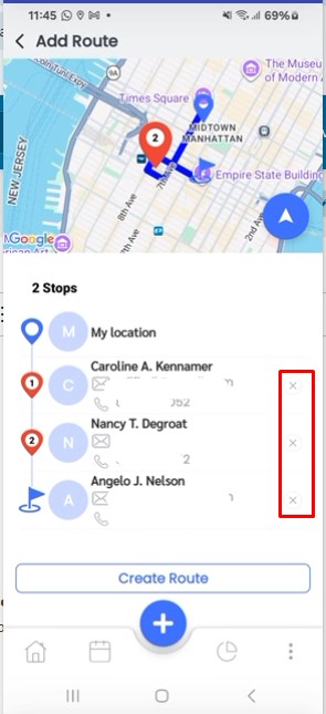 Remove route stop