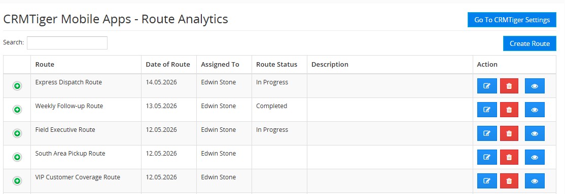 Route planning analytics