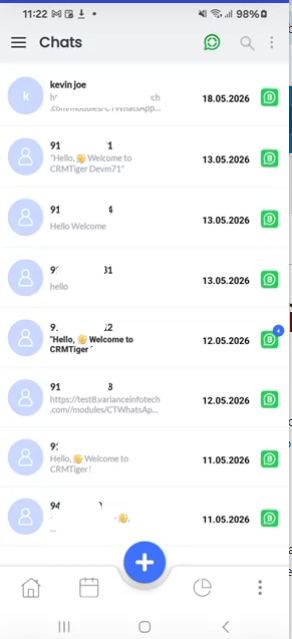 Manage WhatsApp Business chats in CRM mobile app