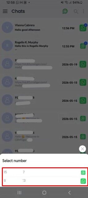 Manage WhatsApp connected numbers