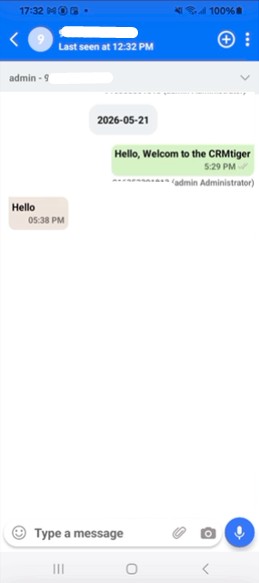 Manage WhatsApp integration chat window