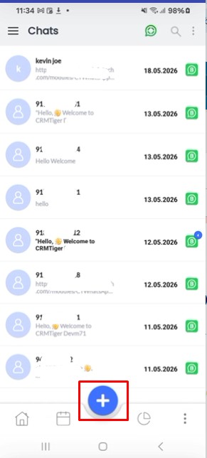 Manage WhatsApp new chat option