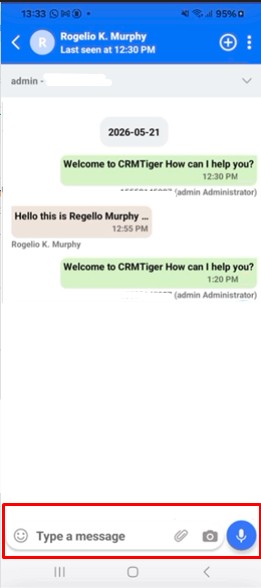 Manage WhatsApp message panel options