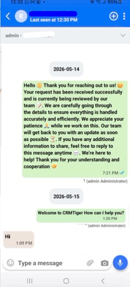 Manage WhatsApp template message window