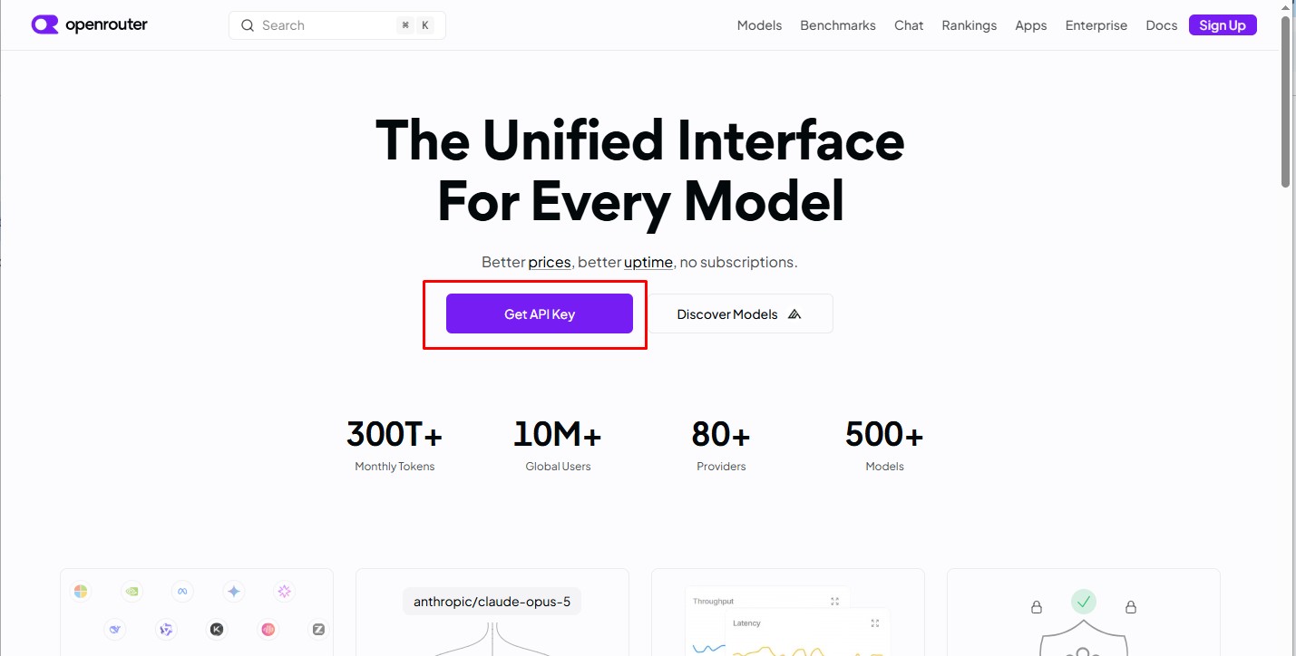 Get OpenRouter API key for AI Chatter