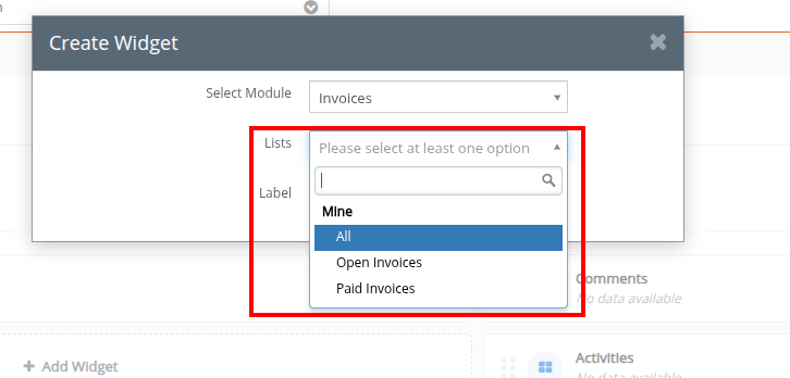 Select CRM List