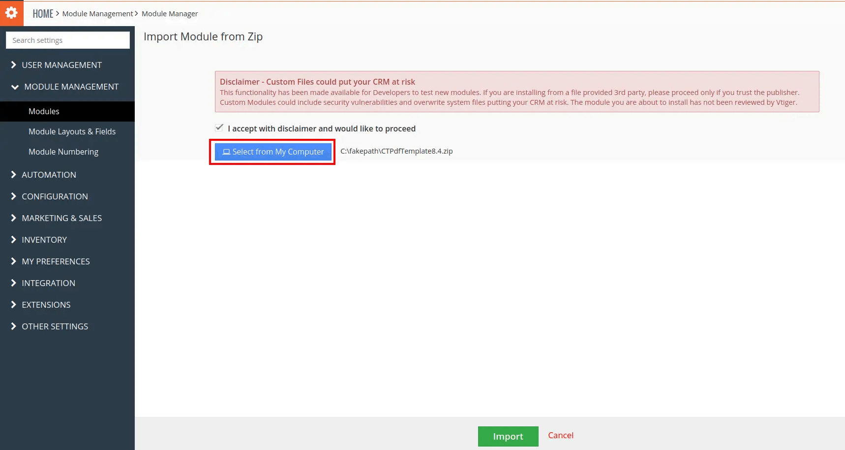 Pdf Template plugin Zip